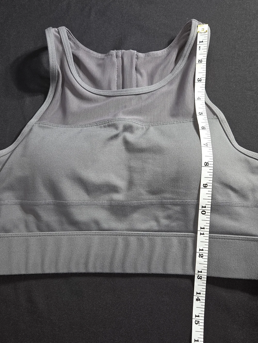 ZYIA All-Star Sports Bra - Gray With Mesh - Large - Like New!